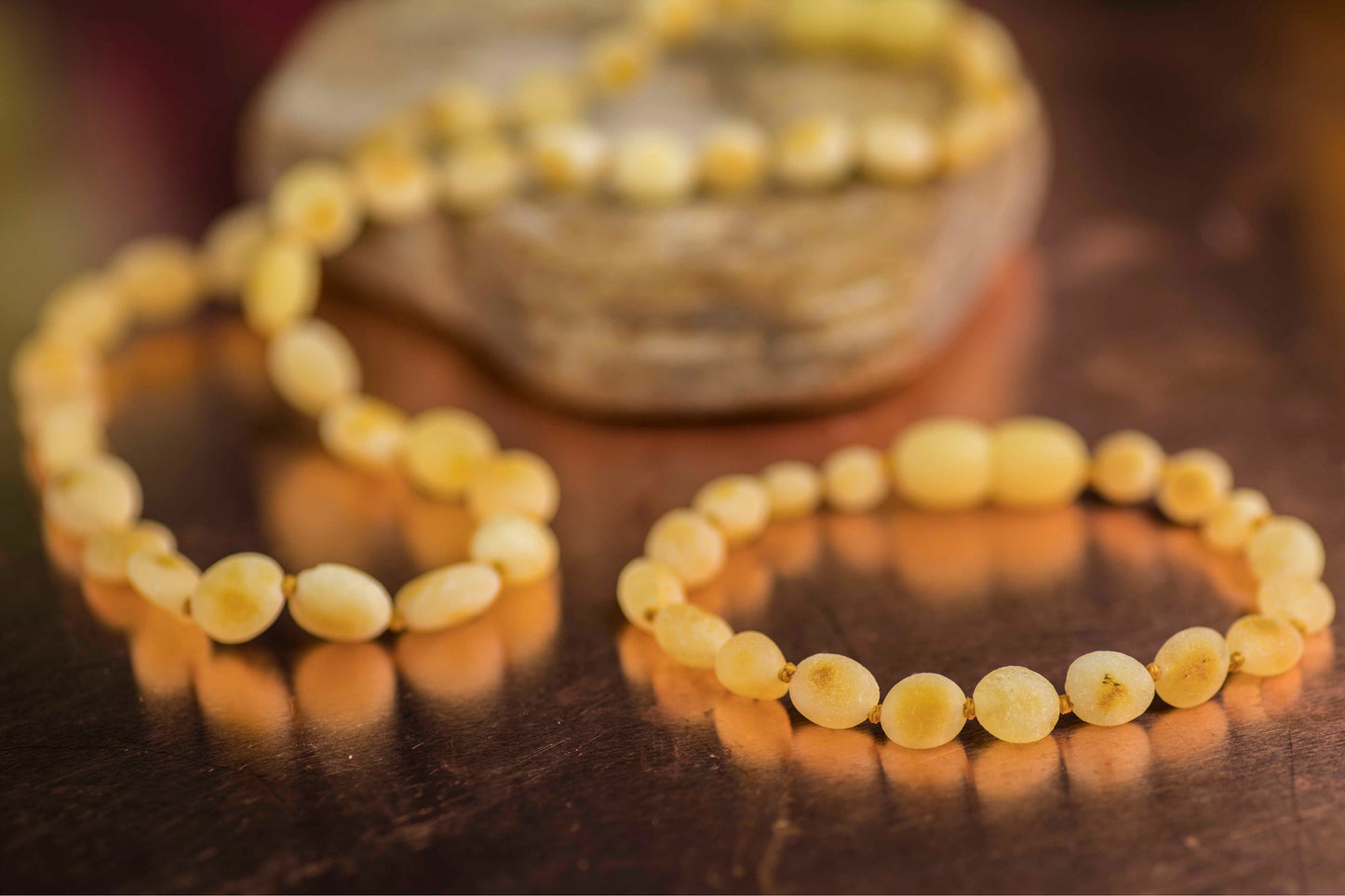 raw white amber bracelet