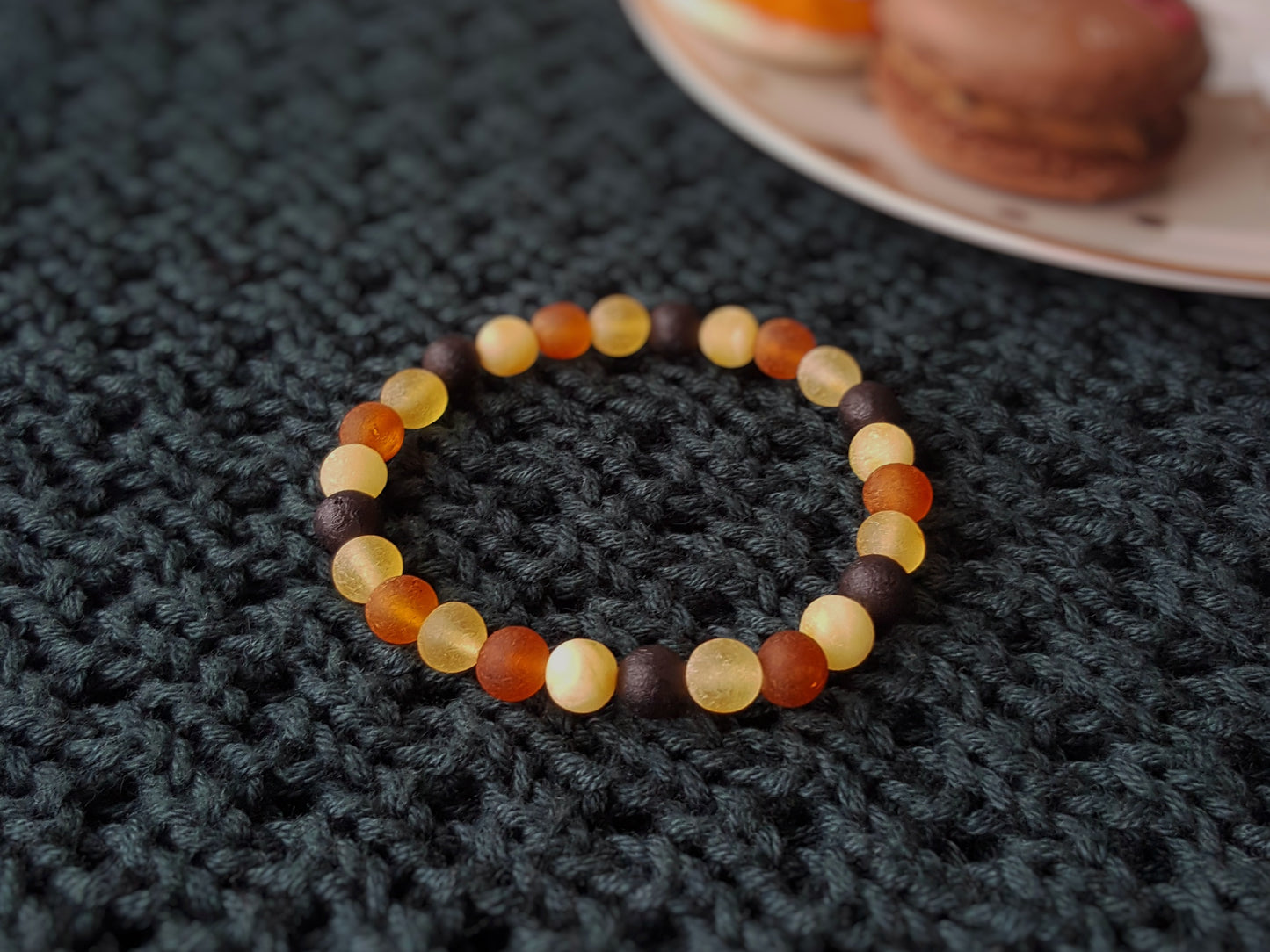 raw amber adult bracelet mosaic