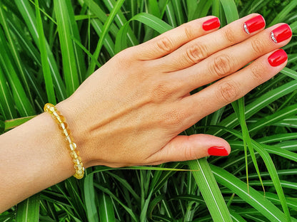 polished natural light amber bracelet