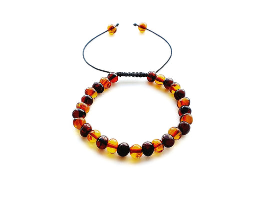 adjustable handmade amber bracelet