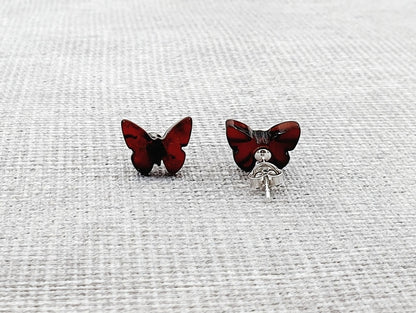 amber stud earrings