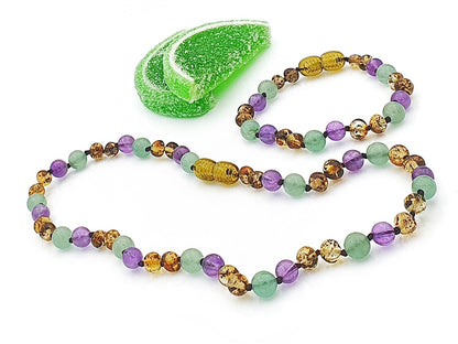 genuine green amber baby beads