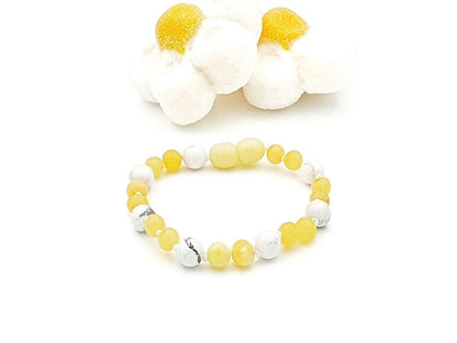 White amber baby bracelet