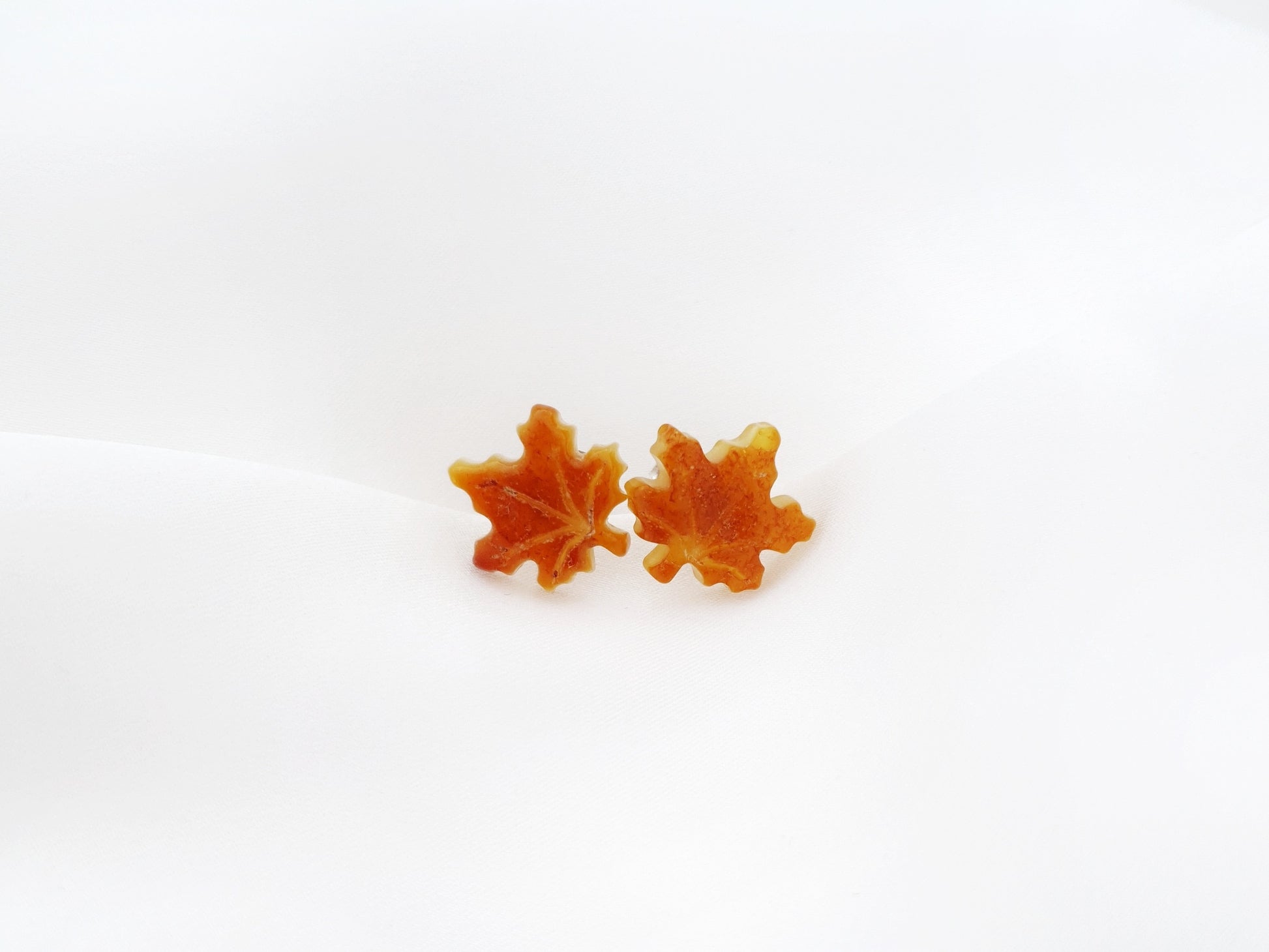 genuine amber earrings for autumn