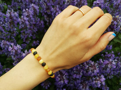 raw amber elastic bracelet