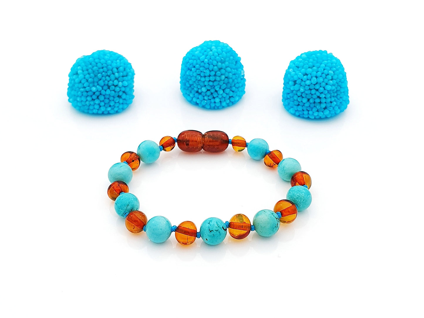 cognac amber teething bracelet