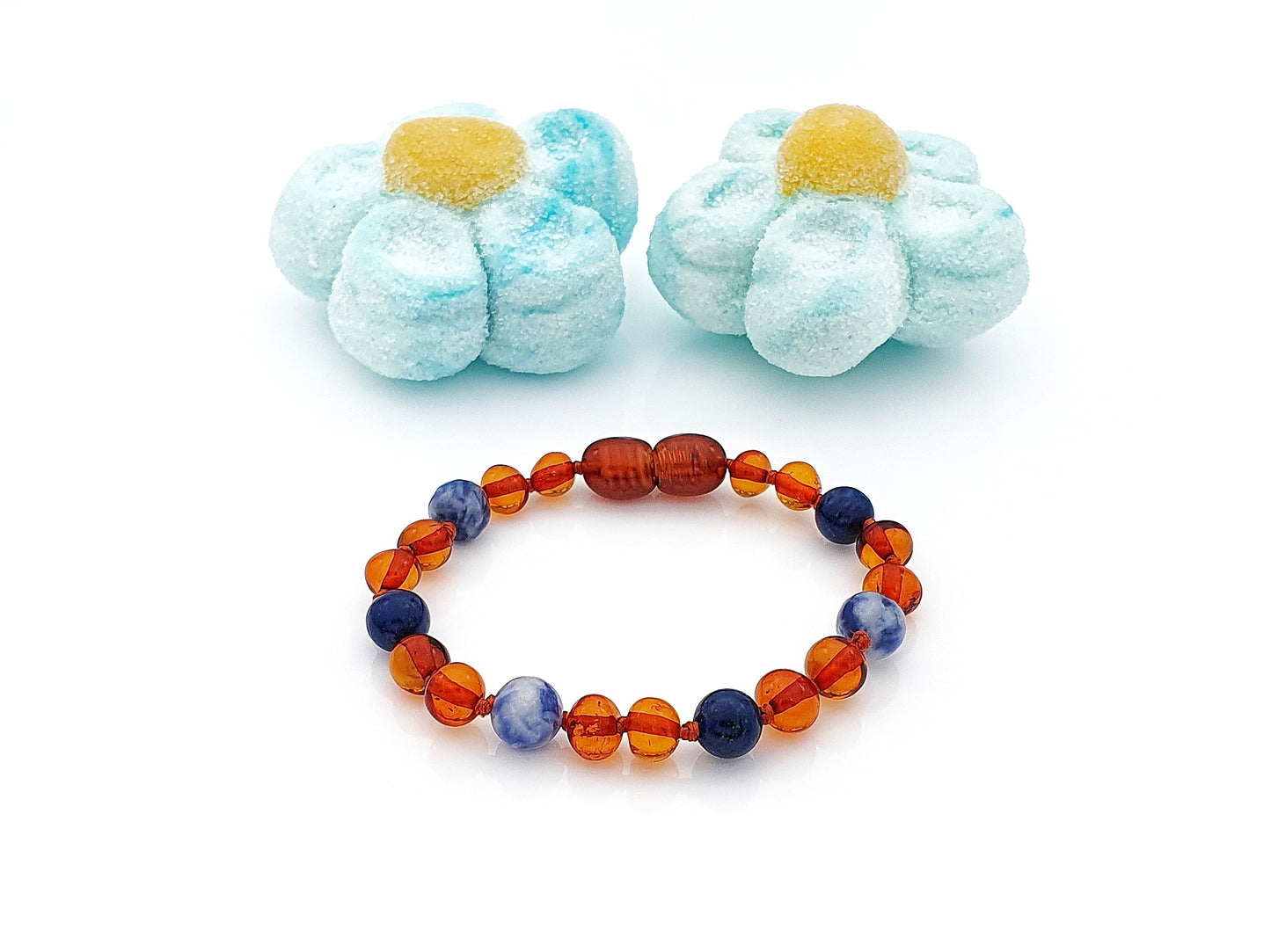 amber baby bracelet with stones