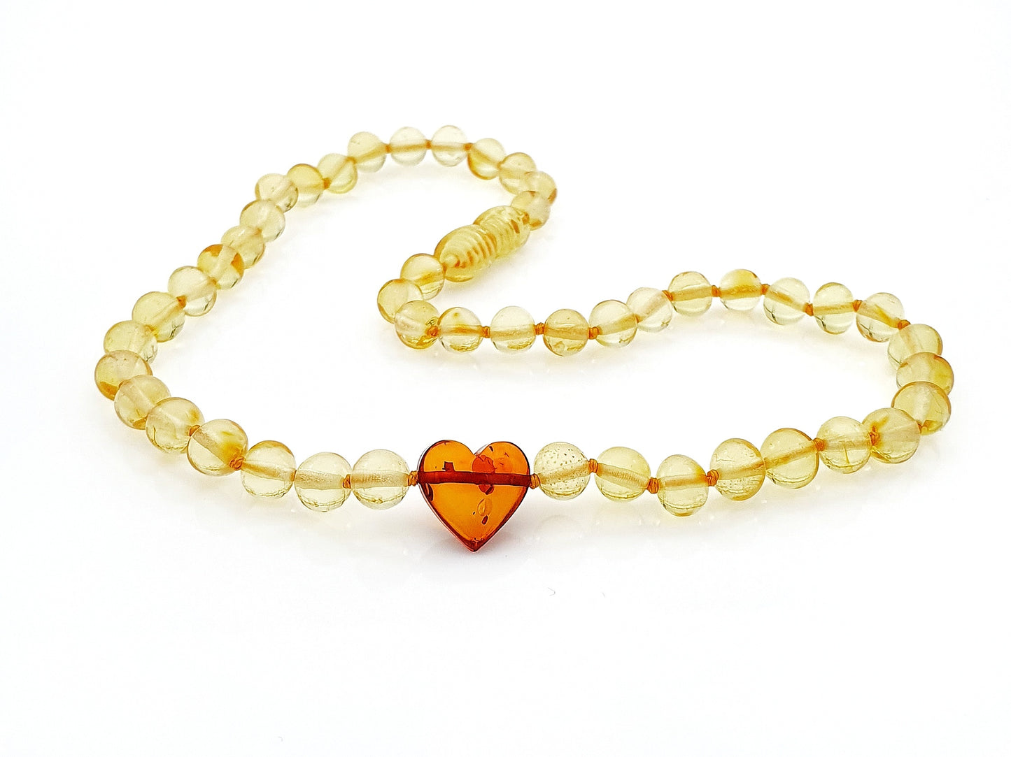 amber jewelry with amber heart pendant