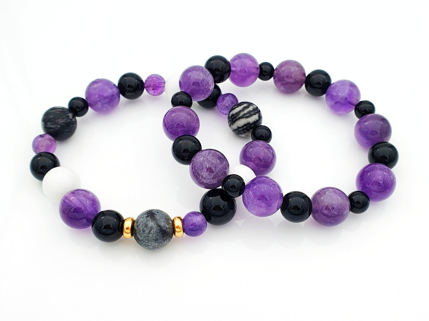 Violet color with black onyx women bracelets