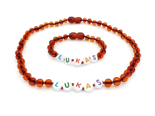 Personalized Baltic amber jewelry for baby