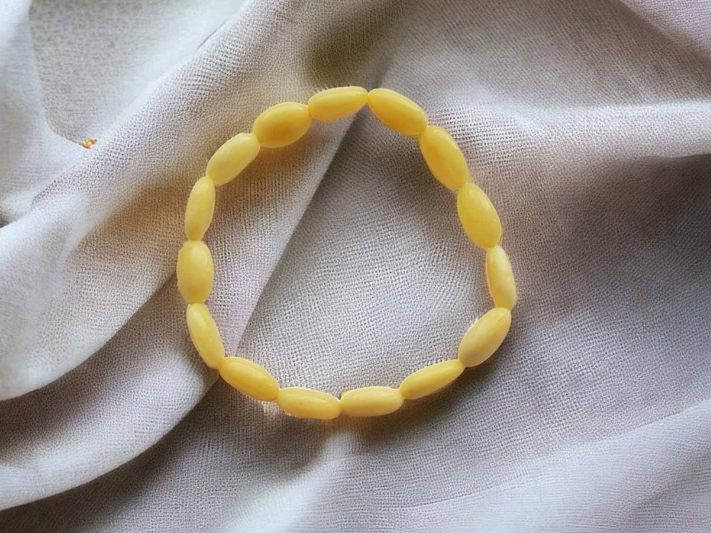 handmade natural white amber bracelet