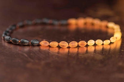 Raw Baltic amber teething necklace
