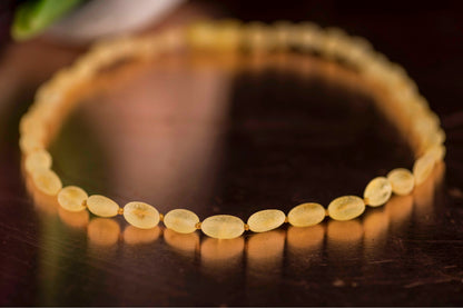 raw natural light amber necklace