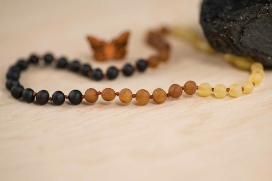 raw amber baby teething jewelry