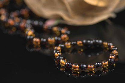 dark amber baby teething bracelet