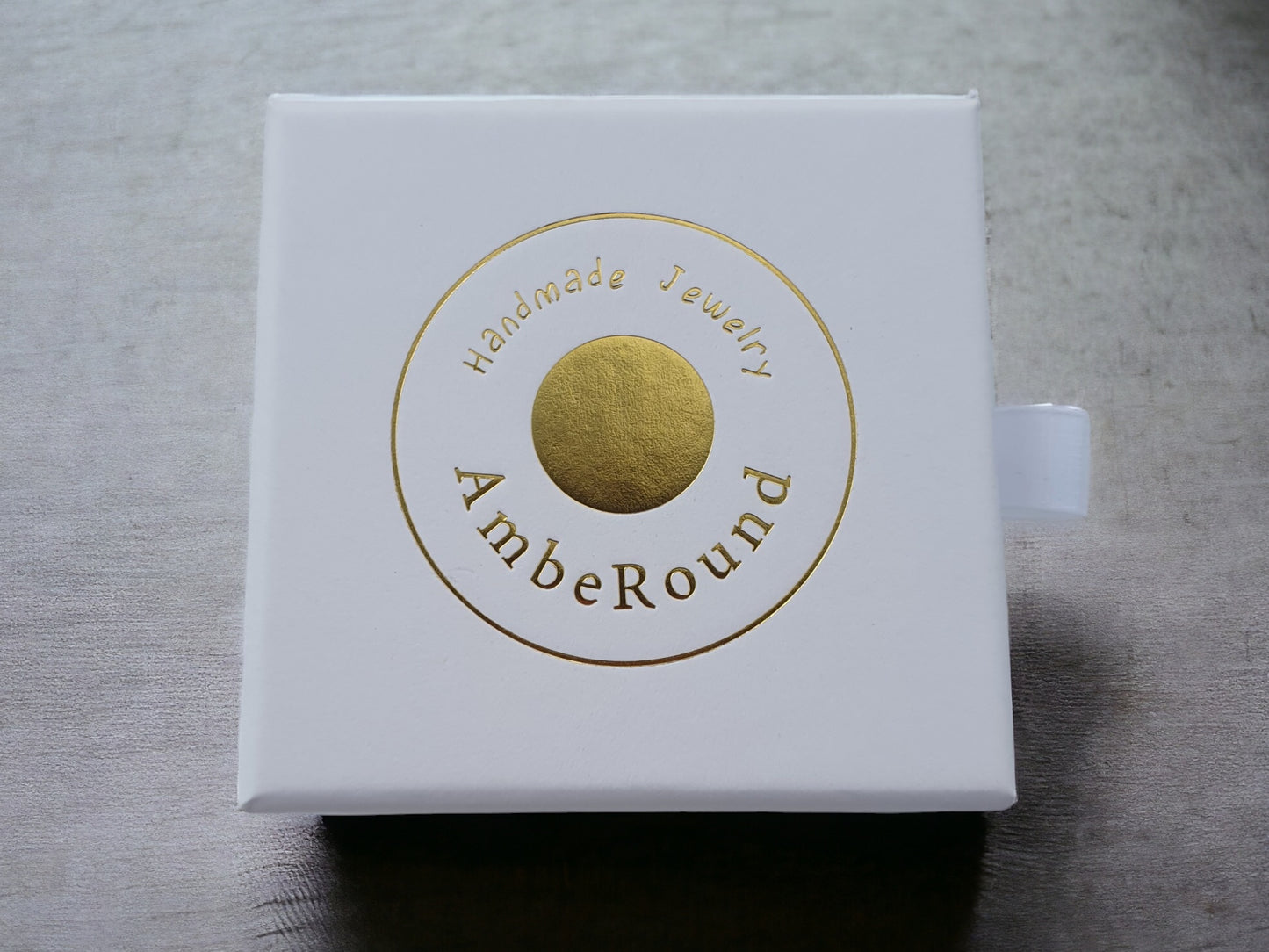 Luxury golden jewelry gift box from amberound