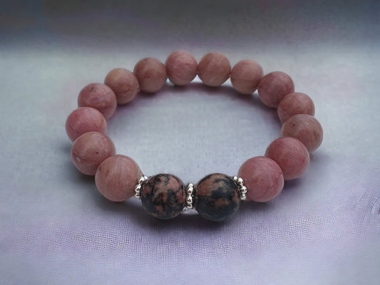 Rhodochrosite gemstone bracelet