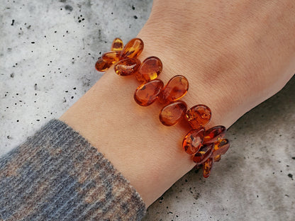 Handmade genuine Baltic amber bracelet for adult 