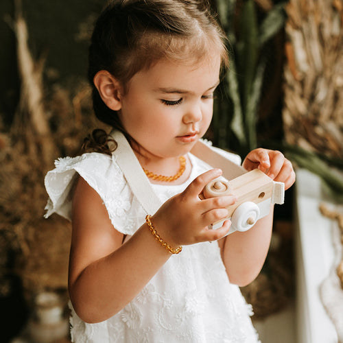 Baltic amber jewelry for baby and adult